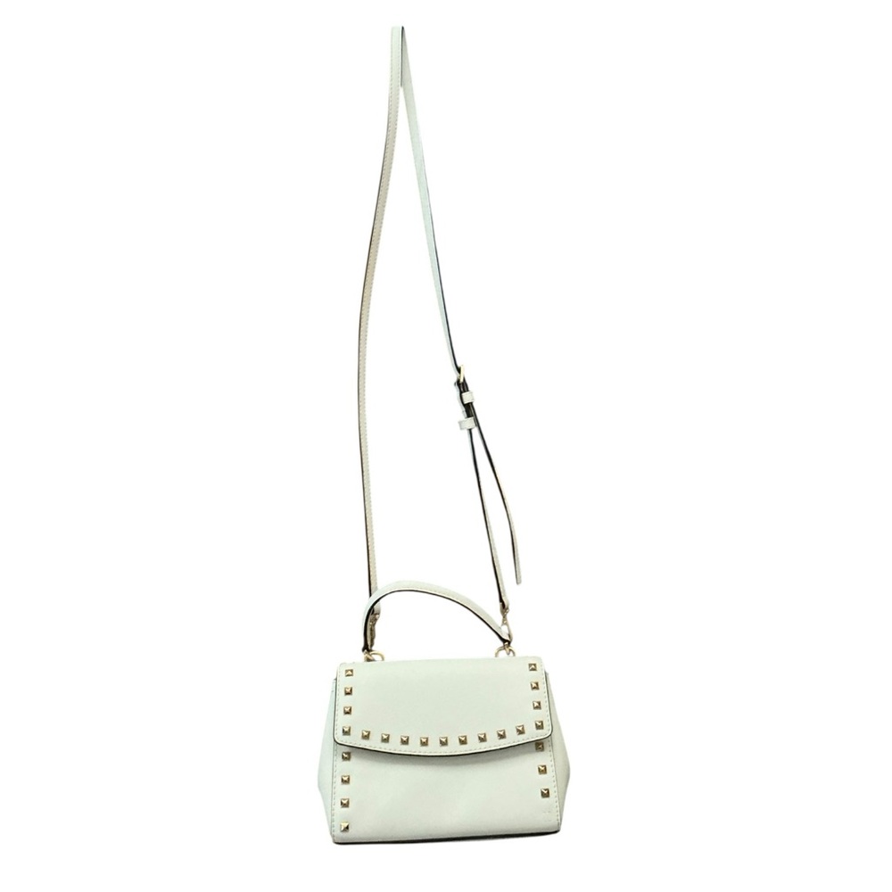 Michael Kors White Gold Studded Handbag